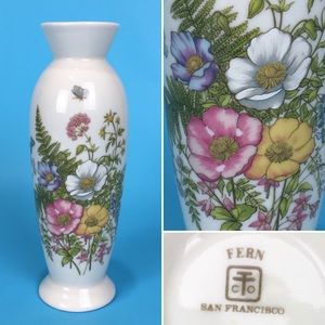 Vintage Takahashi Fern Bud Vase EUC